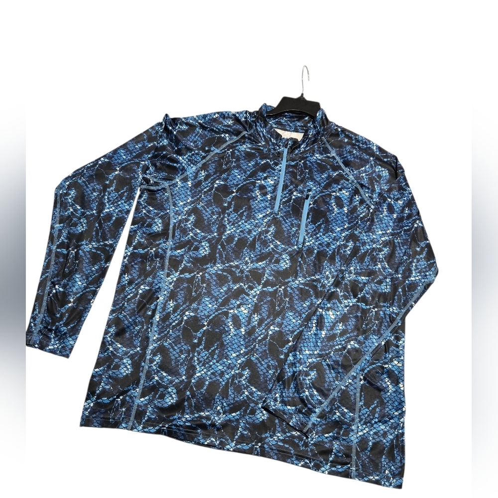 Silver Bait Mens Fishing Shirt Long Sleeve Quarter Zip XL